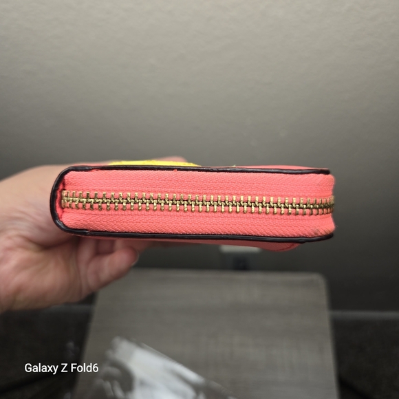 Kate Spade New York Pink Leather Pineapple Wallet Zip‎ Around Long Continental - Picture 8 of 10